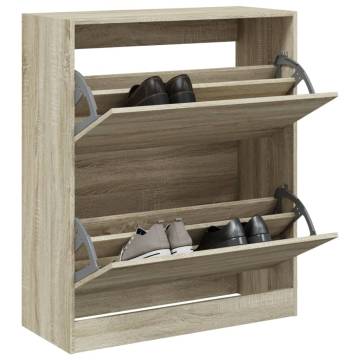 Shoe Cabinet Sonoma Oak 80x34x96.5 cm - Stylish Storage Solution