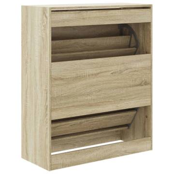 Shoe Cabinet Sonoma Oak 80x34x96.5 cm - Stylish Storage Solution