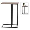 H&S Collection Side Table with MDF Top Natural and Black Colour black and brown Quantity in Package 1 