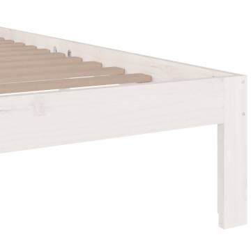 White Solid Wood Bed Frame 180x200 cm | Super King Size