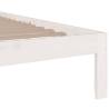 White Solid Wood Bed Frame 180x200 cm | Super King Size