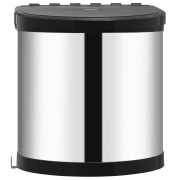 Kitchen Built-in Dust Bin Stainless Steel 8 L | Hippomarket