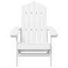 Garden Adirondack Chair with Table HDPE White - Hipomarket