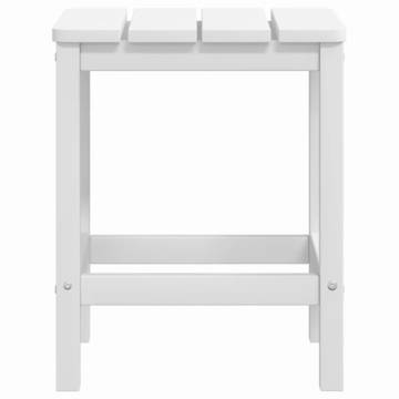 Garden Adirondack Chair with Table HDPE White - Hipomarket