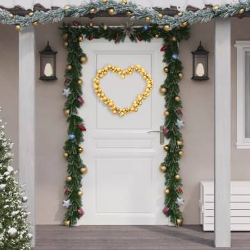 Gold Christmas Balls Garland - 175 cm Polystyrene | HipoMarket