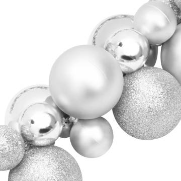 Silver Christmas Balls Garland - 175 cm Shatterproof Decoration