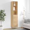 Highboard Sonoma Oak 34.5x34x180 cm Engineered Wood Colour sonoma oak Quantity in Package 1 Model 3 drawers 