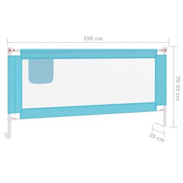 Toddler Safety Bed Rail Blue 190x25 cm | Hipomarket UK