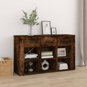 Sideboard Smoked Oak 100x30x59.5 cm - Quality Engineered Wood