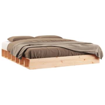 Solid Wood Bed Frame 160x200 cm | Stylish & Sturdy Design