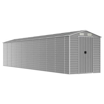 Light Grey Garden Shed 191x895x198 cm | Durable Steel Storage