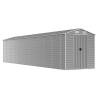 Light Grey Garden Shed 191x895x198 cm | Durable Steel Storage