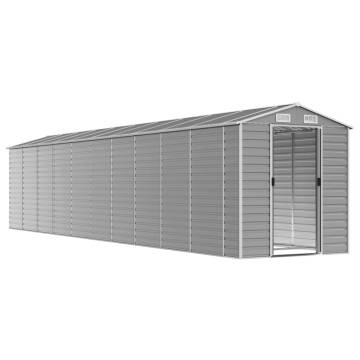 Light Grey Garden Shed 191x895x198 cm | Durable Steel Storage