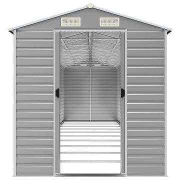 Light Grey Garden Shed 191x895x198 cm | Durable Steel Storage