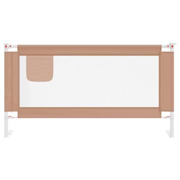 Toddler Safety Bed Rail Taupe - 160x25 cm | HipoMarket UK