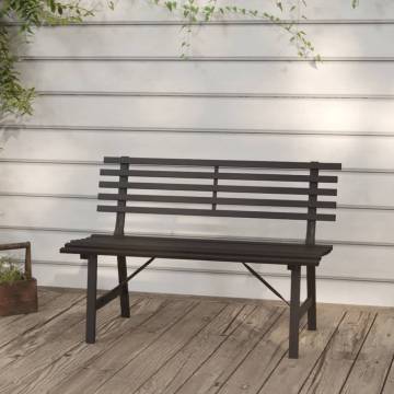 Garden Bench 110 cm Steel Black - Stylish & Durable