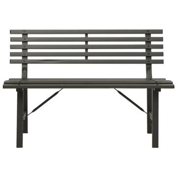 Garden Bench 110 cm Steel Black - Stylish & Durable