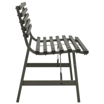 Garden Bench 110 cm Steel Black - Stylish & Durable