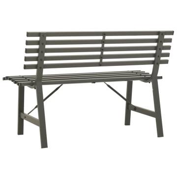 Garden Bench 110 cm Steel Black - Stylish & Durable