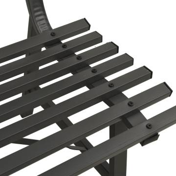 Garden Bench 110 cm Steel Black - Stylish & Durable