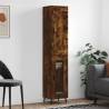 Highboard Smoked Oak 34.5x34x180 cm Engineered Wood Colour smoked oak Quantity in Package 1 Model 1 glass door 