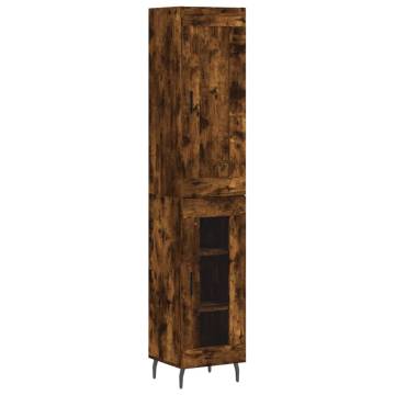 Stylish Highboard Smoked Oak - 34.5x34x180 cm | HipoMarket