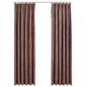 Elegant Velvet Blackout Curtains - Antique Pink 140x225cm