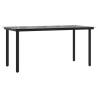 Garden Dining Table Black 160x80cm | Stylish Outdoor Furniture