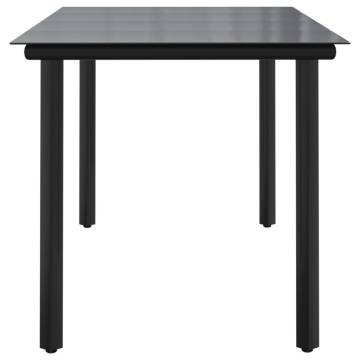 Garden Dining Table Black 160x80cm | Stylish Outdoor Furniture