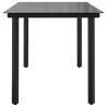 Garden Dining Table Black 160x80cm | Stylish Outdoor Furniture