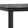 Garden Dining Table Black 160x80cm | Stylish Outdoor Furniture