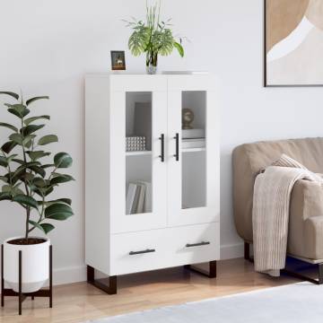 Stylish Highboard White 69.5x31x115 cm - Durable & Modern