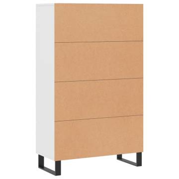 Stylish Highboard White 69.5x31x115 cm - Durable & Modern