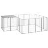 Dog Kennel Silver 6.05 m² Steel Colour silver Size 6.05 m² Quantity in Package 1 