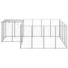 Durable Dog Kennel Silver 6.05 m² Steel | Hipomarket UK