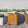 Garden Storage Box with Wheels 60x50x58 cm Solid Wood Acacia Size 60 x 50 x 58 cm 