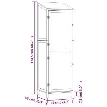 Garden Shed 55x52x174.5 cm Solid Wood Fir | HipoMarket