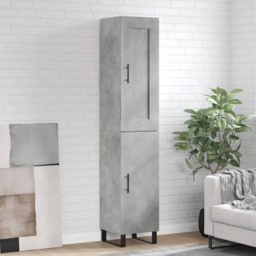 Highboard Concrete Grey 34.5x34x180 cm - Stylish Storage Solution