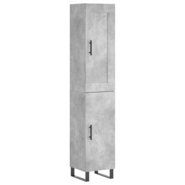 Highboard Concrete Grey 34.5x34x180 cm - Stylish Storage Solution