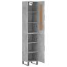 Highboard Concrete Grey 34.5x34x180 cm - Stylish Storage Solution