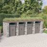 Gabion Wall for Garbage Bin 350x91x120 cm Galvanised Iron Size 4 bins Number of bins 1 