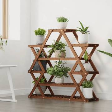 Flower Stand 110x25x105 cm - Solid Wood Fir | HipoMarket