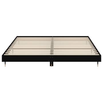 Black Bed Frame 120x200 cm | Durable Engineered Wood