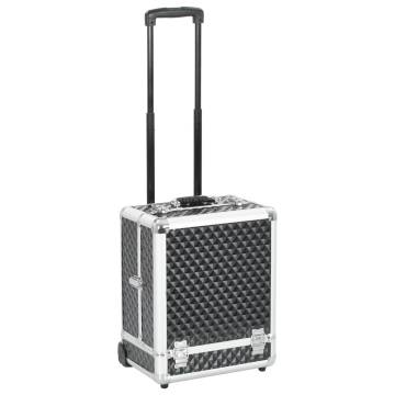 Make-up Trolley 35x29x45 cm - Stylish Black Aluminium Case