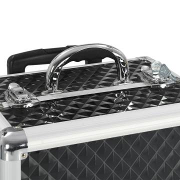 Make-up Trolley 35x29x45 cm - Stylish Black Aluminium Case