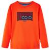 Kids' T-shirt with Long Sleeves Bright Orange 104 Size 104 (3-4y) 