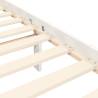 White Small Single Bed Frame with Headboard - Solid Wood