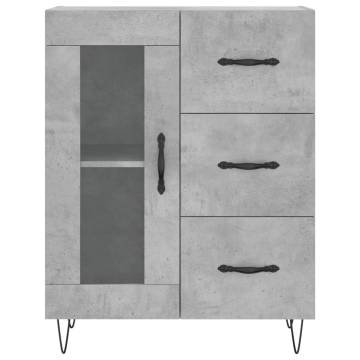 Highboard Concrete Grey 69.5x34x180 cm - Stylish Storage Solution