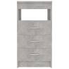 Compact Drawer Cabinet in Concrete Grey - 40x50x76 cm