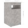 Compact Drawer Cabinet in Concrete Grey - 40x50x76 cm